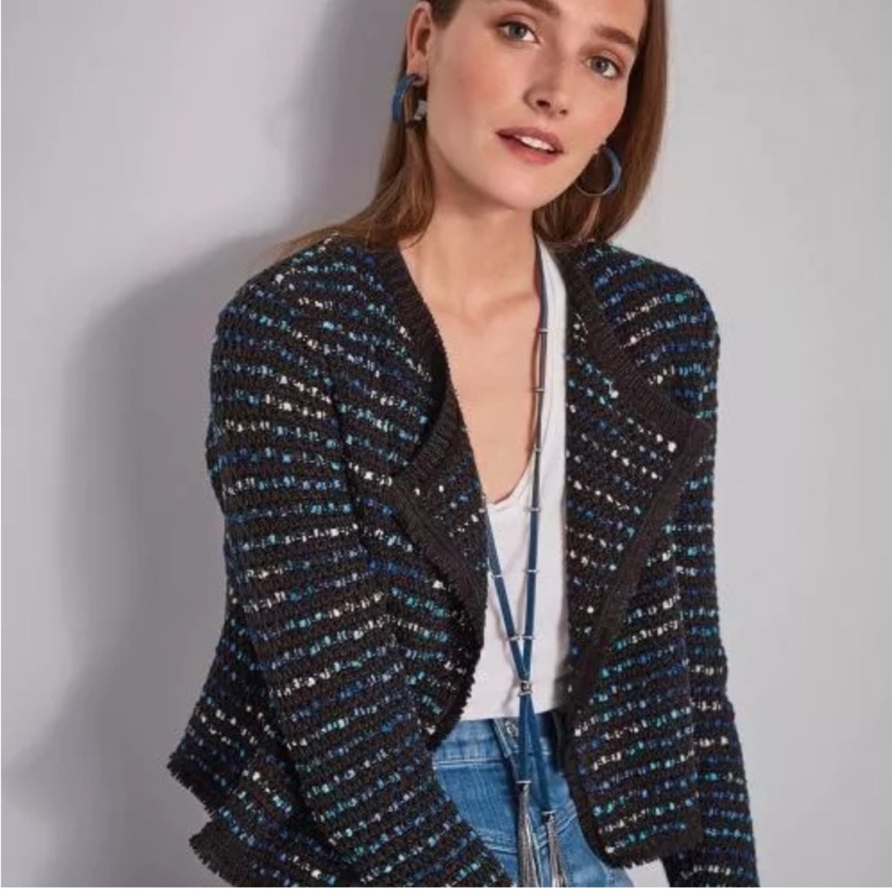 Stylish Black and Blue Women's Jacket - Picture 4 of 5